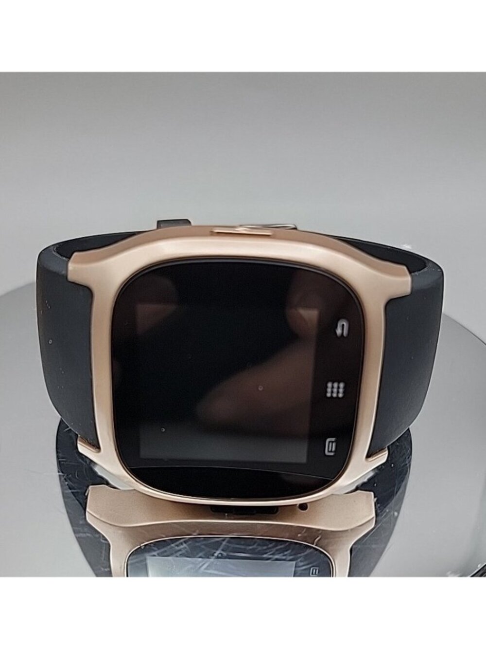 iTOUCH Classic Smartwatch Gold Case Black Silicone Band Model 3360 Tested Works - Picture 10 of 16